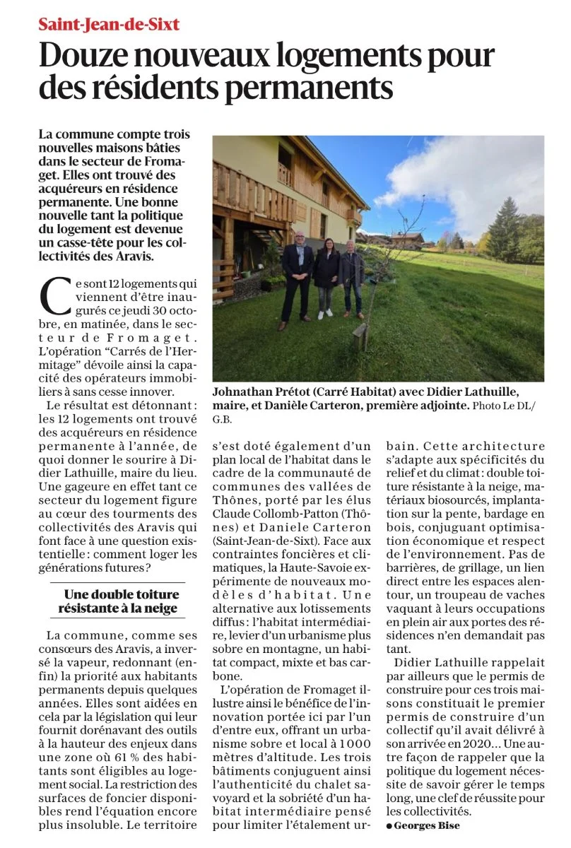 Le logement une priorité pour notre commune