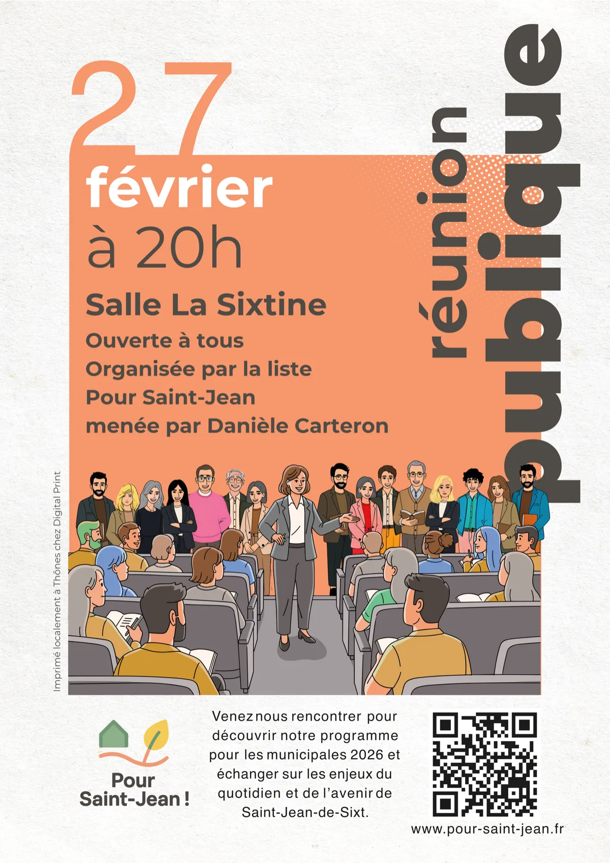 Réunion publique le vendredi 27 février — Venez découvrir notre projet pour Saint-Jean-de-Sixt