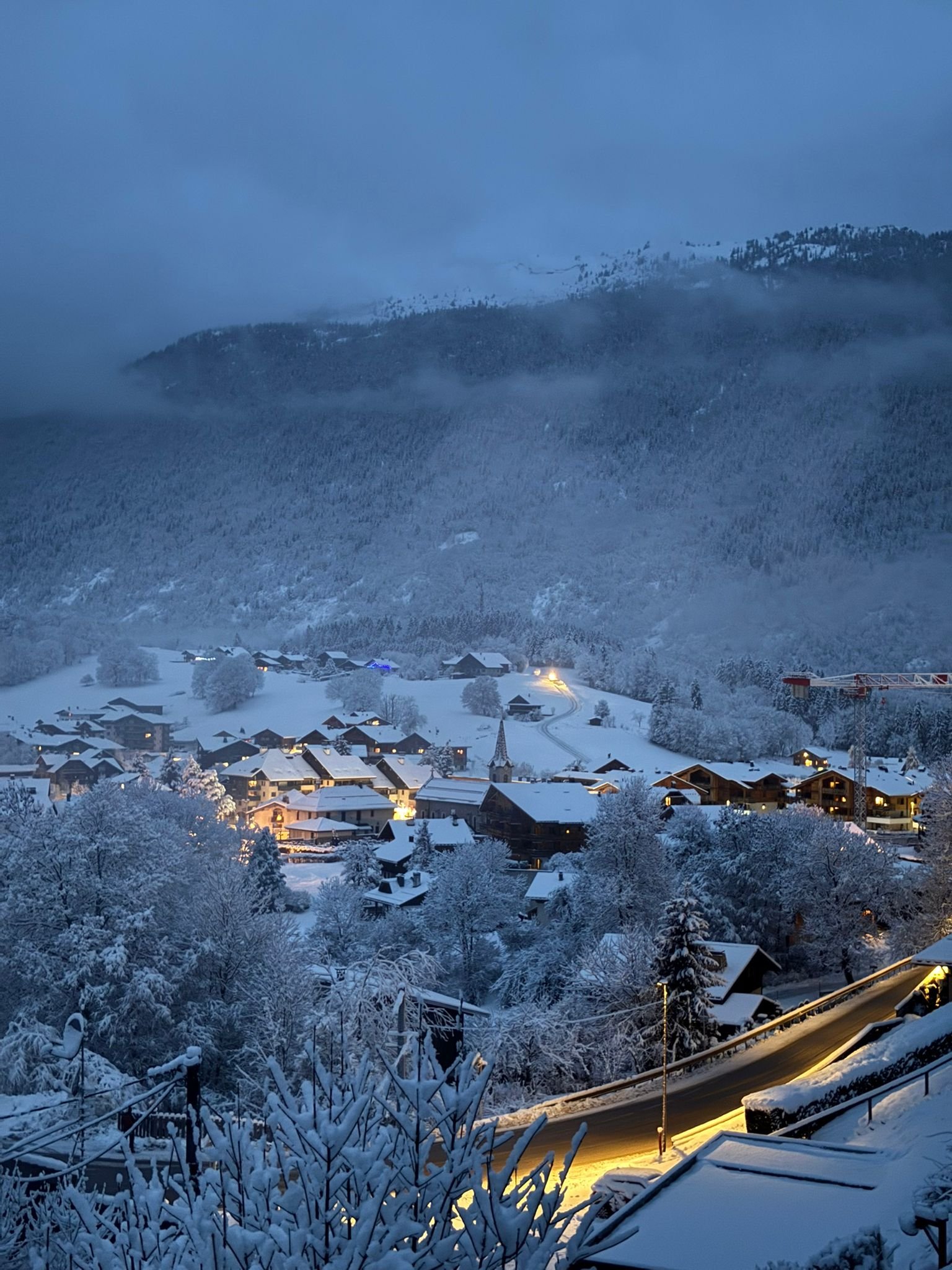 ❄️Notre beau village sous la neige le matin !
